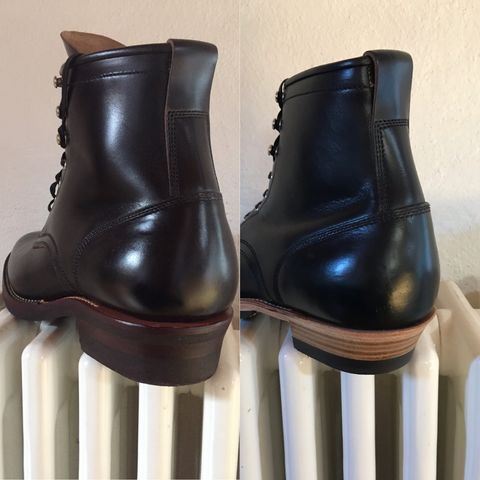 Flame Panda Unknown Model in Horween Black Chromexcel
