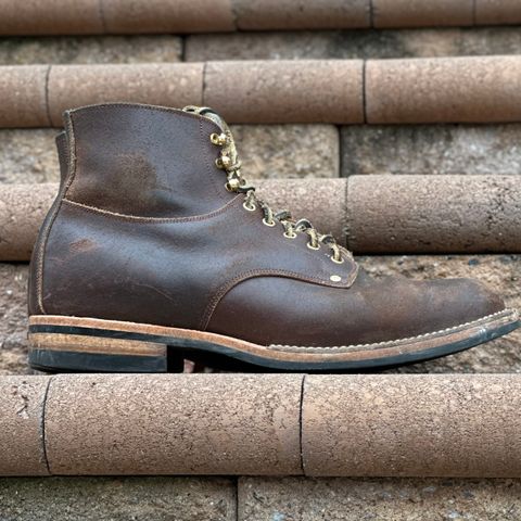 View photo of Østmo Type I in Horween Cinnamon Waxed Flesh