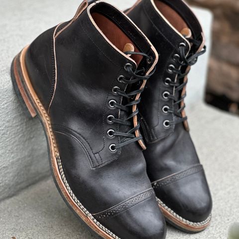 View photo of Viberg Service Boot BCT in Maryam Black Horsebutt