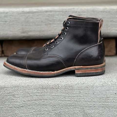 View photo of Viberg Service Boot BCT in Maryam Black Horsebutt