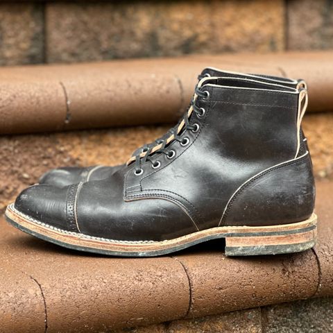 View photo of Viberg Service Boot BCT in Maryam Black Horsebutt