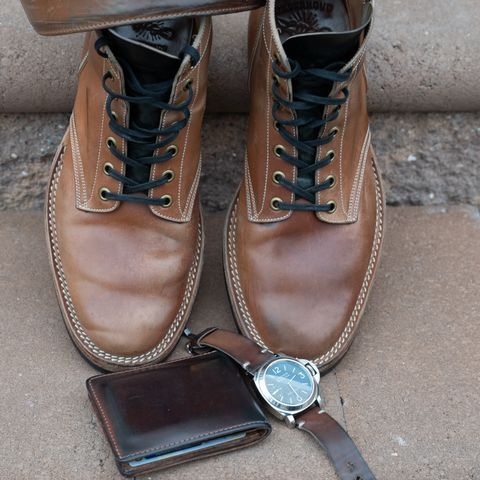 View photo of Onderhoud SVC01 Boondocker in Horween Unglazed Natural Shell Cordovan