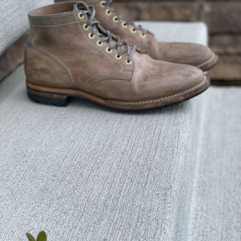 View photo of Viberg Service Boot in Maryam Light Grey Horsebutt