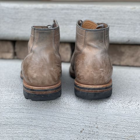 View photo of Viberg Service Boot in Maryam Light Grey Horsebutt