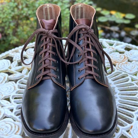 SKOOB M-43 Service Shoes in Black Italian Horsebutt