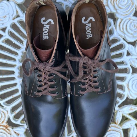 SKOOB M-43 Service Shoes in Black Italian Horsebutt