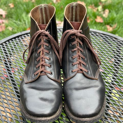 SKOOB M-43 Service Shoes in Black Italian Horsebutt