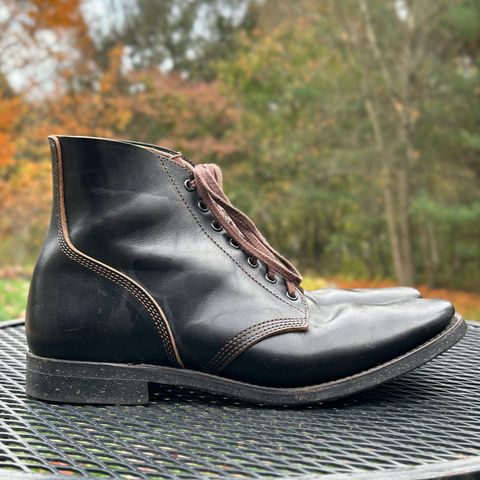 SKOOB M-43 Service Shoes in Black Italian Horsebutt