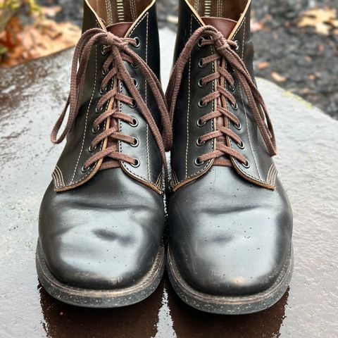 SKOOB M-43 Service Shoes in Black Italian Horsebutt