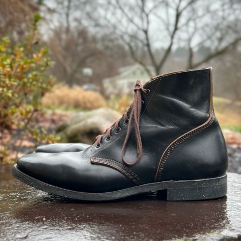 SKOOB M-43 Service Shoes in Black Italian Horsebutt