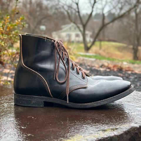 SKOOB M-43 Service Shoes in Black Italian Horsebutt