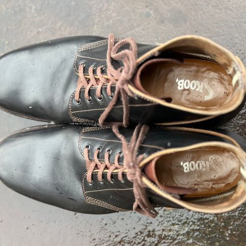 SKOOB M-43 Service Shoes in Black Italian Horsebutt