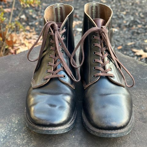 SKOOB M-43 Service Shoes in Black Italian Horsebutt