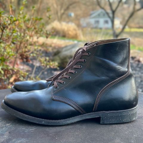 SKOOB M-43 Service Shoes in Black Italian Horsebutt