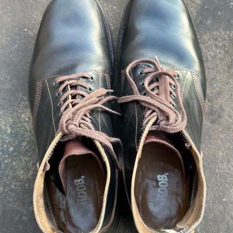 SKOOB M-43 Service Shoes in Black Italian Horsebutt