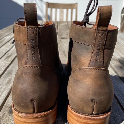 Patina Welted Brooklyn Boot in Unknown Leather