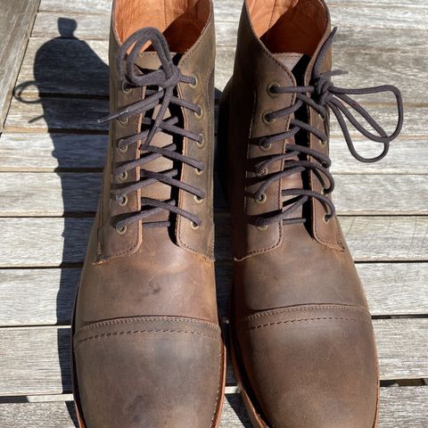 Patina Welted Brooklyn Boot in Unknown Leather