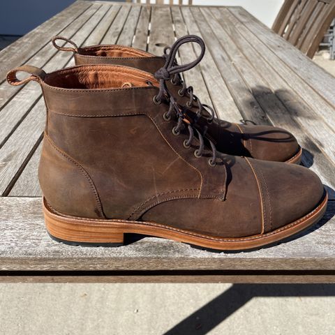 Patina Welted Brooklyn Boot in Unknown Leather