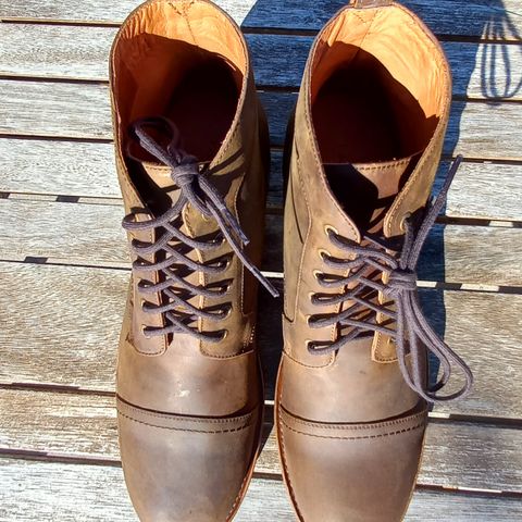 Patina Welted Brooklyn Boot in Unknown Leather