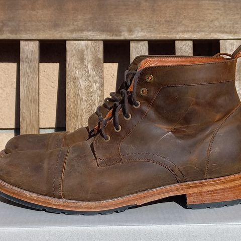 Patina Welted Brooklyn Boot in Unknown Leather