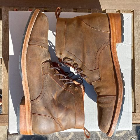 Patina Welted Brooklyn Boot in Unknown Leather