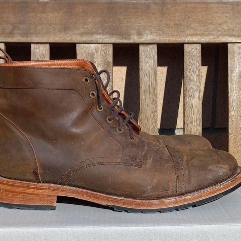 Patina Welted Brooklyn Boot in Unknown Leather
