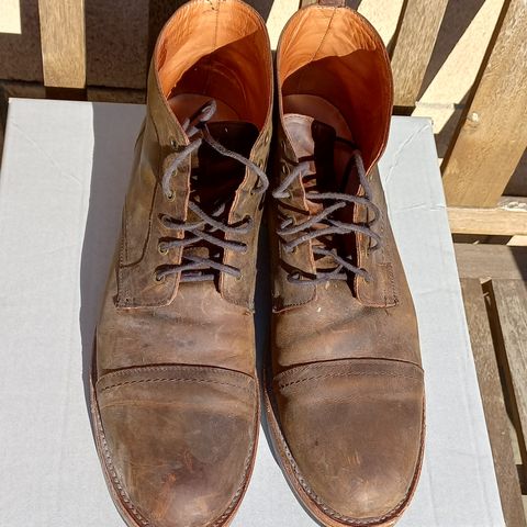 Patina Welted Brooklyn Boot in Unknown Leather