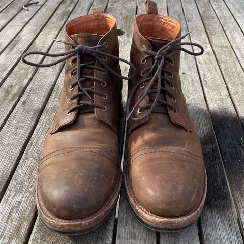 Patina Welted Brooklyn Boot in Unknown Leather
