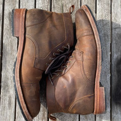Patina Welted Brooklyn Boot in Unknown Leather