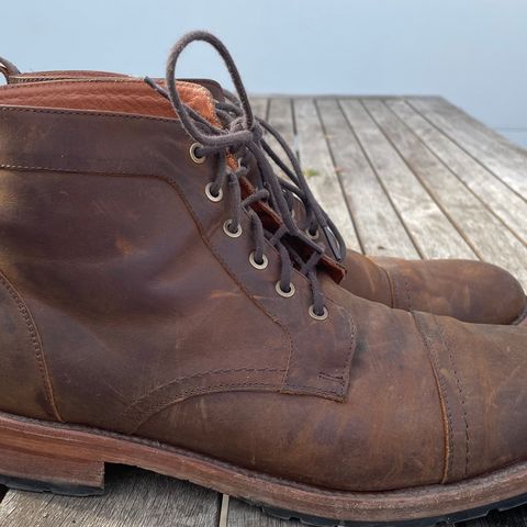Patina Welted Brooklyn Boot in Unknown Leather