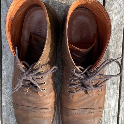 Patina Welted Brooklyn Boot in Unknown Leather