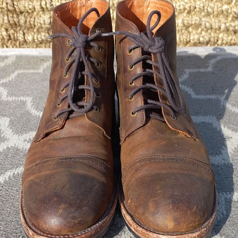 Patina Welted Brooklyn Boot in Unknown Leather