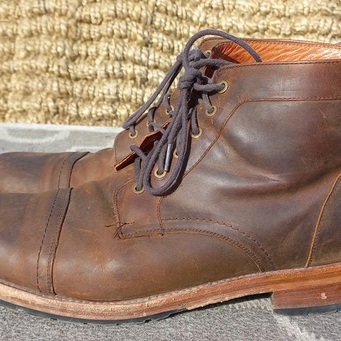 Patina Welted Brooklyn Boot in Unknown Leather