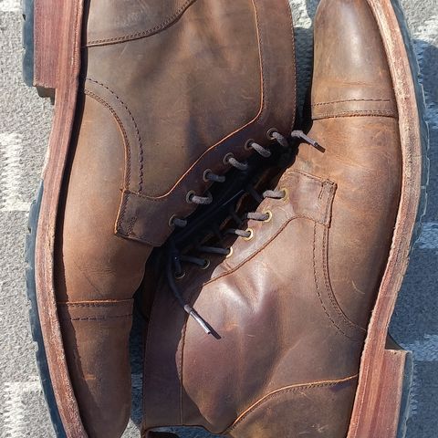 Patina Welted Brooklyn Boot in Unknown Leather