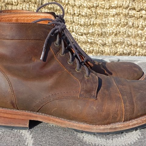 Patina Welted Brooklyn Boot in Unknown Leather