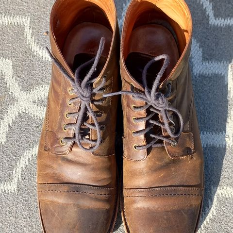 Patina Welted Brooklyn Boot in Unknown Leather