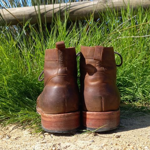 Patina Welted Brooklyn Boot in Unknown Leather