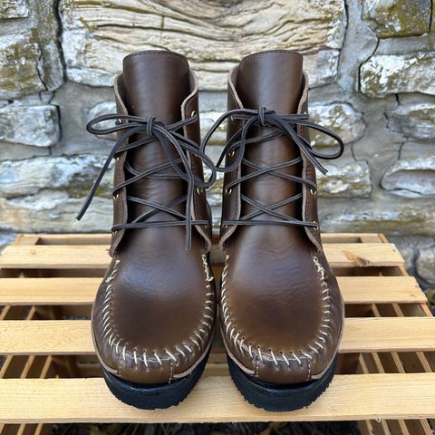 Fish Creek Moccasin Hardsole Boot in Horween Olive Chromexcel