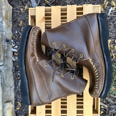 Fish Creek Moccasin Hardsole Boot in Horween Olive Chromexcel