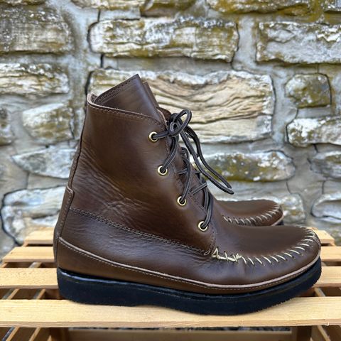 Fish Creek Moccasin Hardsole Boot in Horween Olive Chromexcel