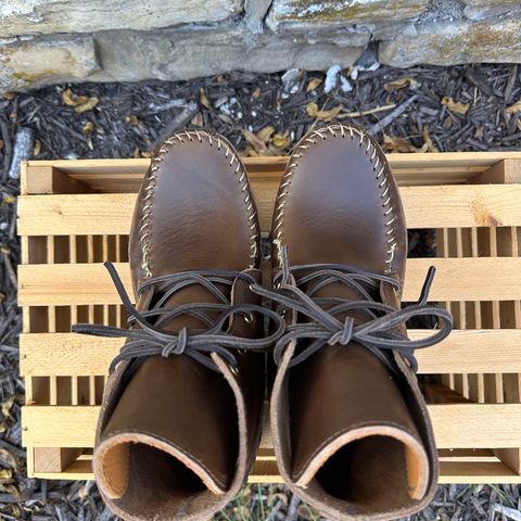Fish Creek Moccasin Hardsole Boot in Horween Olive Chromexcel