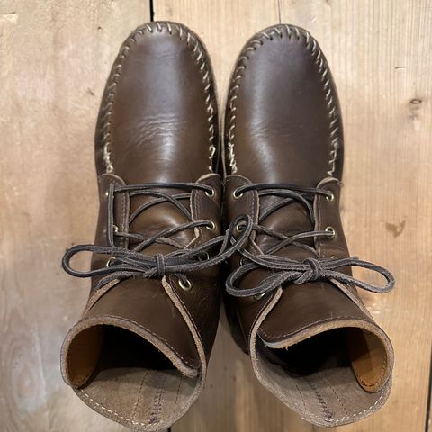 Fish Creek Moccasin Hardsole Boot in Horween Olive Chromexcel
