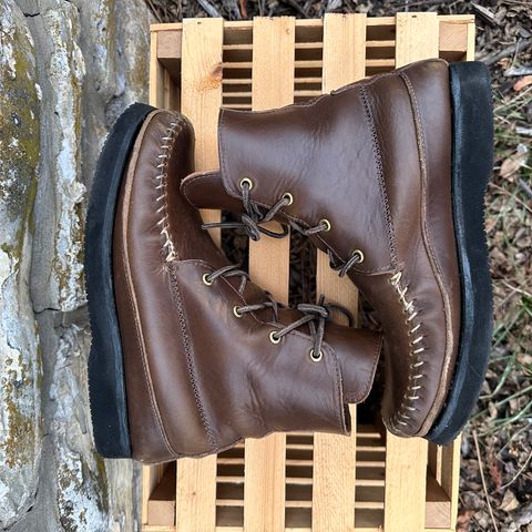 Fish Creek Moccasin Hardsole Boot in Horween Olive Chromexcel