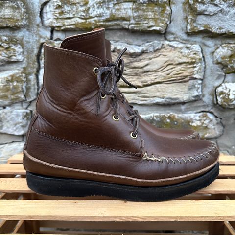 Fish Creek Moccasin Hardsole Boot in Horween Olive Chromexcel