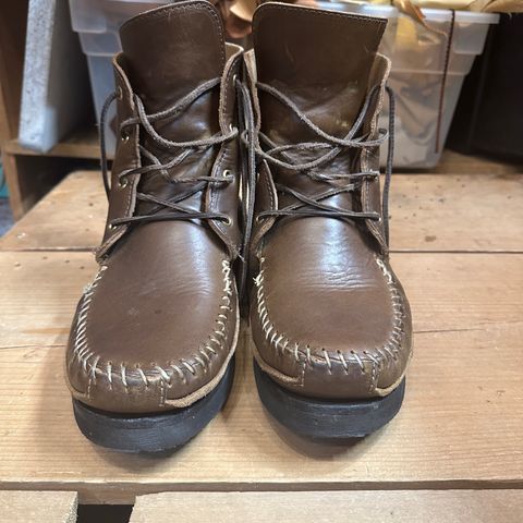Fish Creek Moccasin Hardsole Boot in Horween Olive Chromexcel