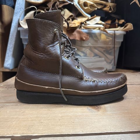 Fish Creek Moccasin Hardsole Boot in Horween Olive Chromexcel