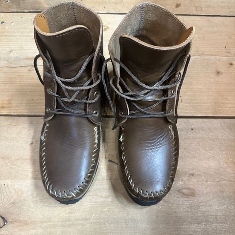 Fish Creek Moccasin Hardsole Boot in Horween Olive Chromexcel