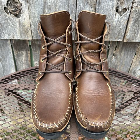 Fish Creek Moccasin Hardsole Boot in Horween Olive Chromexcel