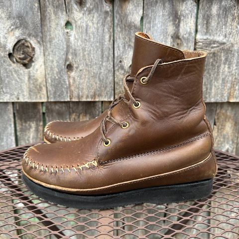 Fish Creek Moccasin Hardsole Boot in Horween Olive Chromexcel
