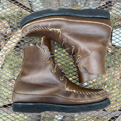 Fish Creek Moccasin Hardsole Boot in Horween Olive Chromexcel